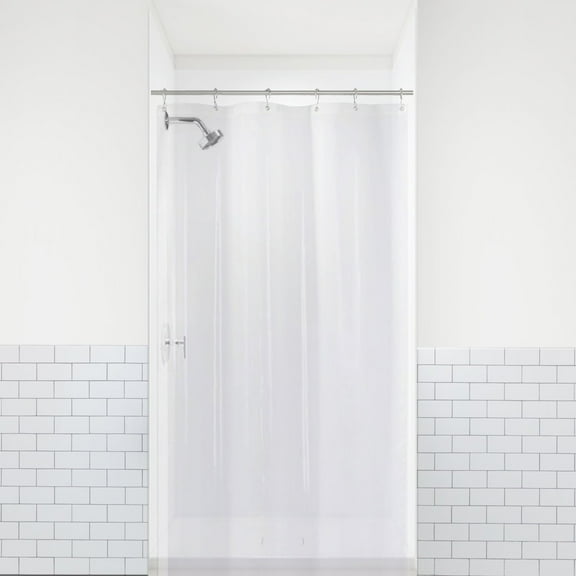 Translucent Shower Curtain (80 * 180Cm) Polyester Shower Curtain Colro:Clear Material:Eva