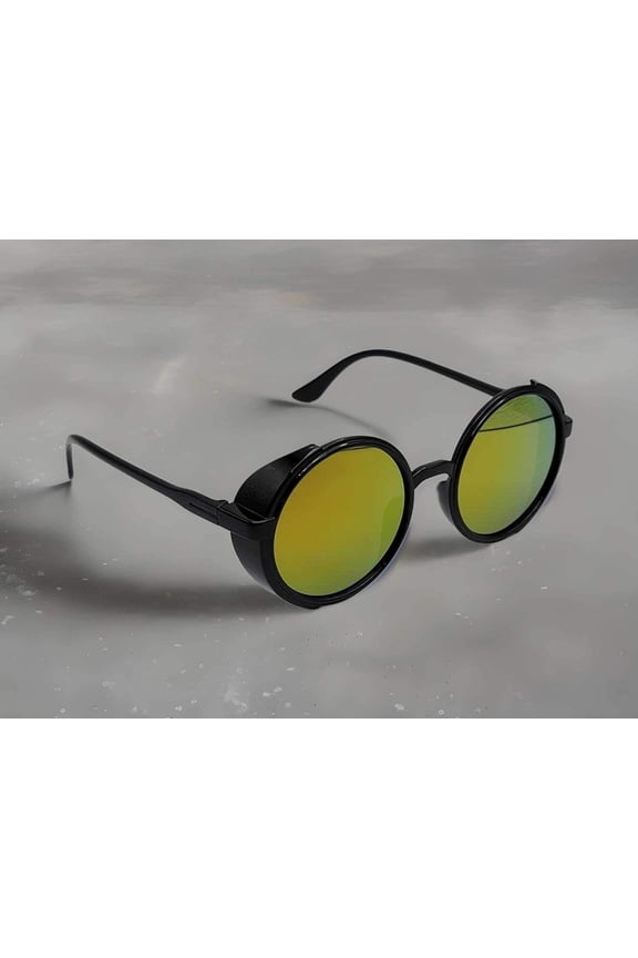 Translucent Steampunk Goggles Glasses Round Sunglasses Emo Retro