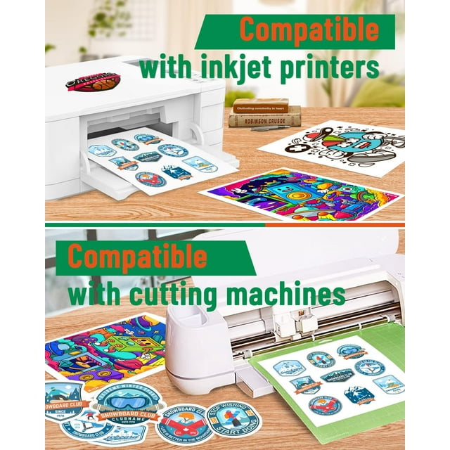 Translucent Sticker Paper Printable Vinyl For Inkjet Printer 80 Sheets