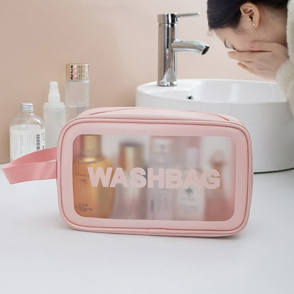 Translucent Toiletry Bag for Women & Men | PVC Travel Cosmetic Organizer | Makeup & Accessories Storage Case | Multiple Sizes Available