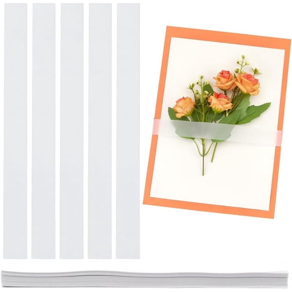 Translucent Tracing Paper Invitation Display Cards Belly Bands Envelope Wraps Rectangle WhiteSmoke 280x25x0.2mm