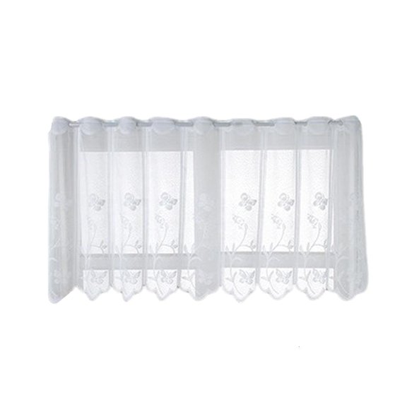 Translucents Lace Curtains Florals Pattern Curtain Shade Perfect for Living Room and Bedroom Door Drape 130x45cm