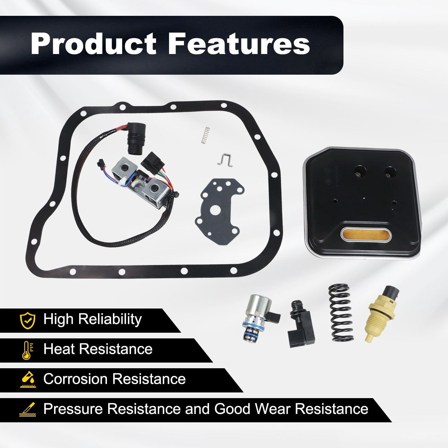 Transmission Filter & Solenoid Sensor Kit For A518 46RE 48RE Dodge Ram ...