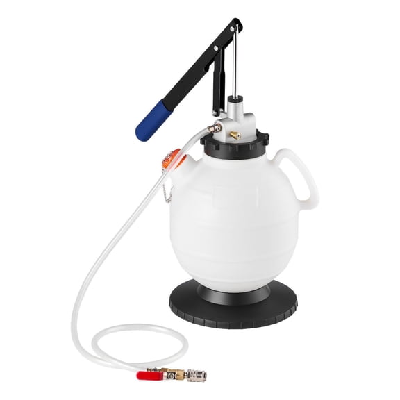 Transmission Fluid Pump 7.5L Capacity Manual Transfer Kit with 8 Adapters - ATF Refill Dispenser for Cars, Trucks, Lawn Mowers
