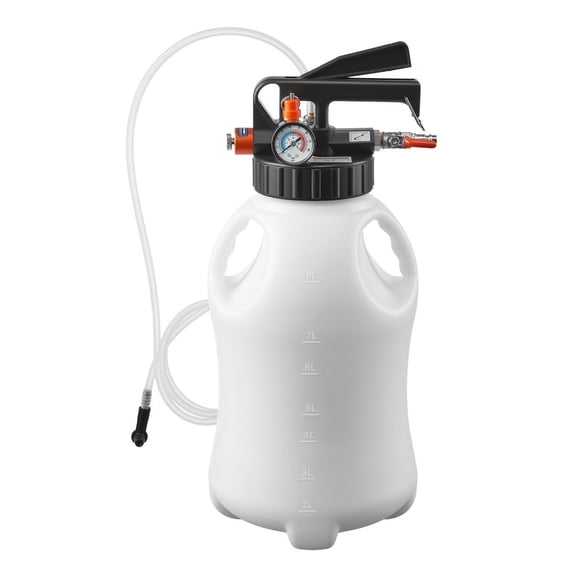 Transmission Fluid Pump 8L Pneumatic ATF Extractor Refill Dispenser with 15 Adapters