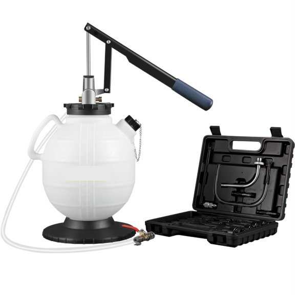 Transmission Fluid Pump ATF Fluid Transfer Filler 7.5L with Control Valve & 15 Common Adapters Kit for Oil Replacement ,Easy to Operate