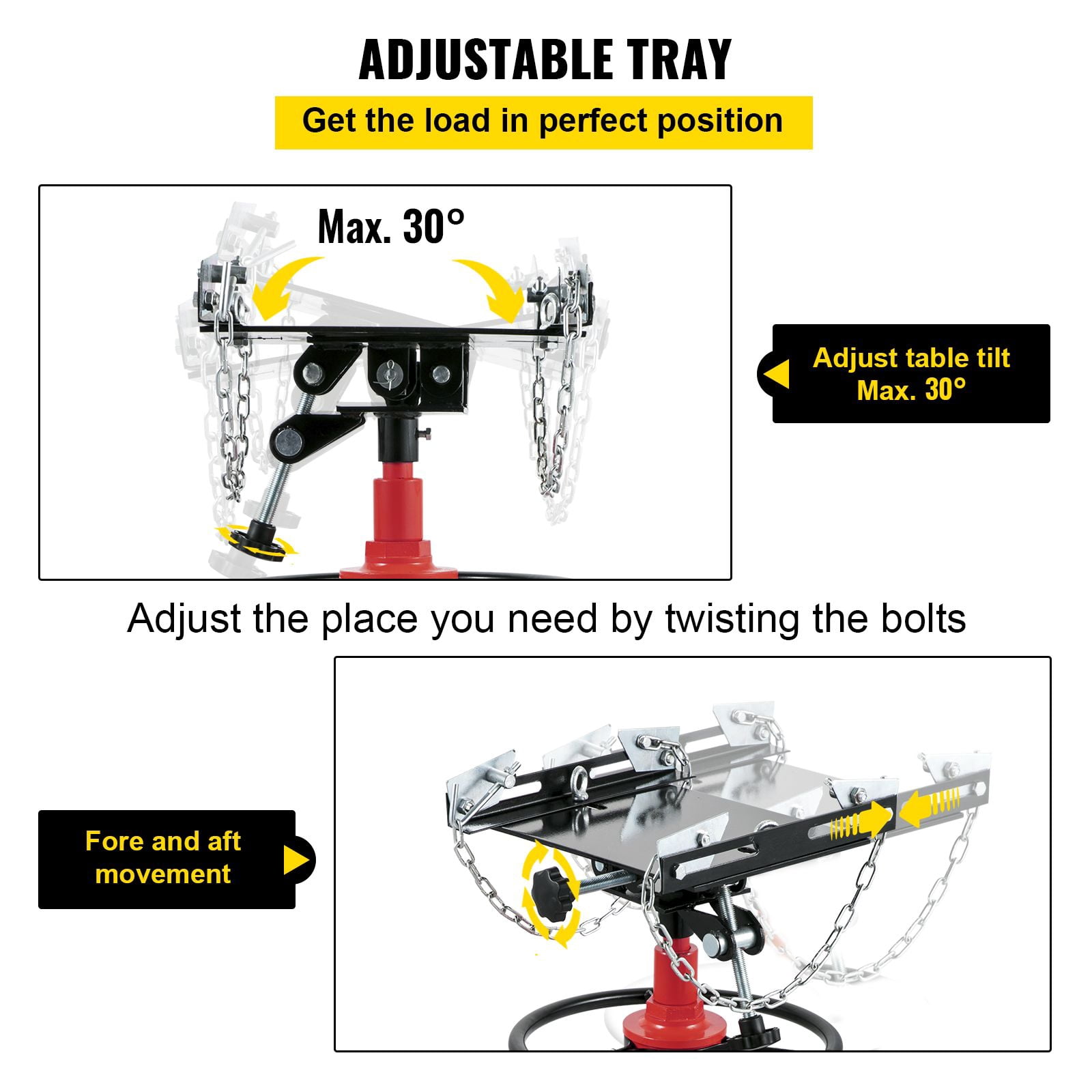 Transmission Jack,0.75 Ton/1660 lbs Capacity Hydraulic Telescopic Transmission Jack,2-Stage Floor Jack Stand with Foot Pedal,360° Swivel Wheel,Garage/Shop Lift Hoist,Red