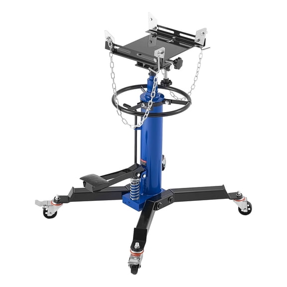 Transmission Jack, 0.75 Ton Capacity, Foot Pedal Pump, 360 Swivel Wheels, 34.6-69.3 Inch