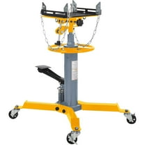 Transmission Jack Lift 1322lbs, Dual-Column Plunger 2-Stage Floor-Standing Transmission Jack 0.6Ton, Hydraulic Telescopic Transmission Jack with Footprint, Height Adjustable