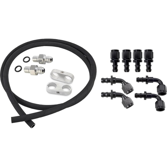 Transmission Oil Cooler Line Installation Kit, -6AN to 1/4 Inch