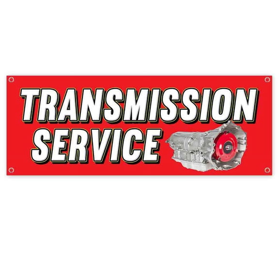 Transmission Service 13 oz Vinyl Banner With Metal Grommets