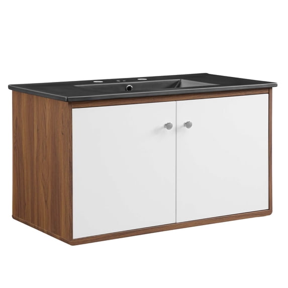 Transmit 36" Wall-Mount Bathroom Vanity - Mid-Century Modern Design