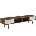 thumbnail image 1 of Modway Transmit 70" Media Console Wood TV Stand in Walnut White, 1 of 7