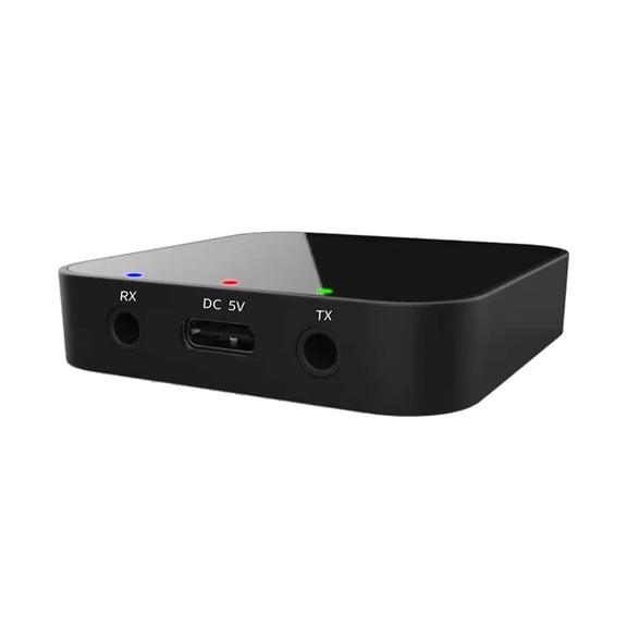 Transmitter 3.5mm Transceiver BT5.0 Music Stereo Receiver Adapter with LED For PC Car MP3