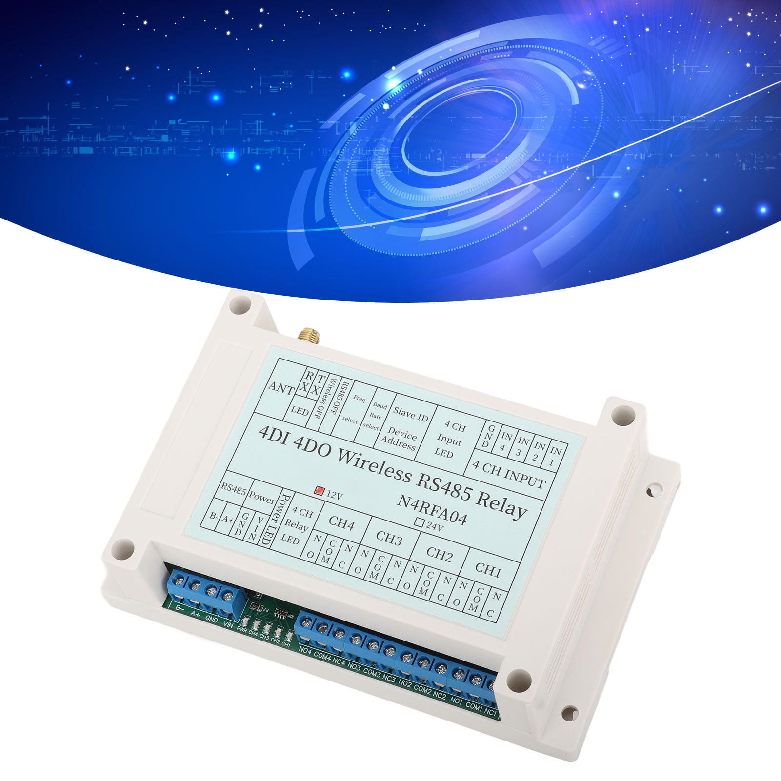 Transmitter And Receiver Relay RS485 4 Channel Wireless Relay Module