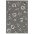 thumbnail image 1 of Transocean CRE58841497 Liora Manne Carmel Shells Indoor & Outdoor Rug, Grey - 4 ft. 10 in. x 7 ft. 6 in., 1 of 7