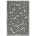 thumbnail image 1 of Transocean CRE58844097 Liora Manne Carmel Dragonfly Indoor & Outdoor Rug, Grey - 4 ft. 10 in. x 7 ft. 6 in., 1 of 7