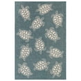 thumbnail image 1 of Transocean CRE91841394 Liora Manne Carmel Seaturtles Indoor & Outdoor Rug, Teal - 8 ft. 10 in. x 11 ft. 9 in., 1 of 7