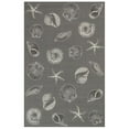 thumbnail image 1 of Transocean CRE91841497 Liora Manne Carmel Shells Indoor & Outdoor Rug, Grey - 8 ft. 10 in. x 11 ft. 9 in., 1 of 7