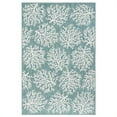 thumbnail image 1 of Transocean CRE91844104 Liora Manne Carmel Coral Indoor & Outdoor Rug, Aqua - 8 ft. 10 in. x 11 ft. 9 in., 1 of 6