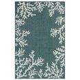 thumbnail image 1 of Transocean CRE91844894 Liora Manne Carmel Coral Border Indoor & Outdoor Rug, Teal - 8 ft. 10 in. x 11 ft. 9 in., 1 of 6