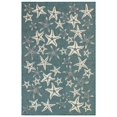 thumbnail image 1 of Transocean CRES8841594 Liora Manne Carmel Starfish Indoor & Outdoor Rug, Teal - Square - 7 ft. 10 in., 1 of 5