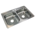 thumbnail image 1 of Transolid 33'' L x 22'' W Double Basin Drop-in Kitchen Sink, 1 of 6