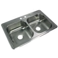 thumbnail image 1 of Transolid 33'' L x 22'' W Double Basin Drop-in Kitchen Sink, 1 of 6
