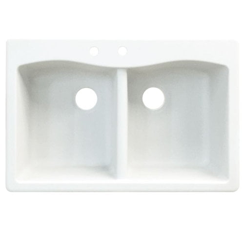 Transolid Aversa 33'' L x 22'' W Double Basin Drop-in Kitchen Sink