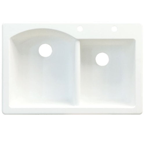 Transolid Aversa 33'' L x 22'' W Double Basin Drop-in Kitchen Sink