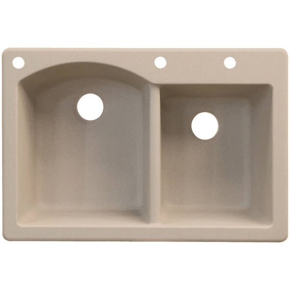 Transolid 33" x 22" Top Mount Aversa Granite Kitchen Sink, Available in Various Colors