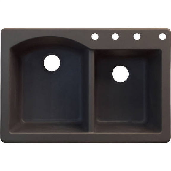 Transolid 33" x 22" Top Mount Aversa Granite Kitchen Sink, Available in Various Colors