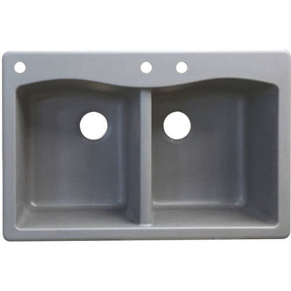 Transolid 33" x 22" Top Mount Aversa Granite Kitchen Sink, Available in Various Colors