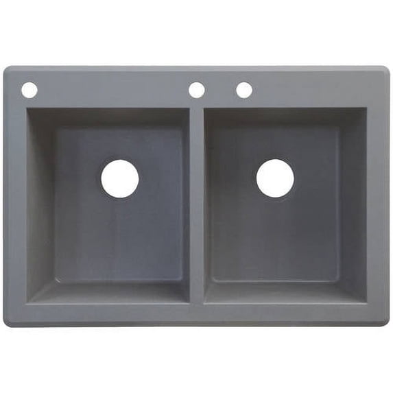 Transolid 33" x 22" Top Mount Radius Granite Kitchen Sink, Available in Various Colors