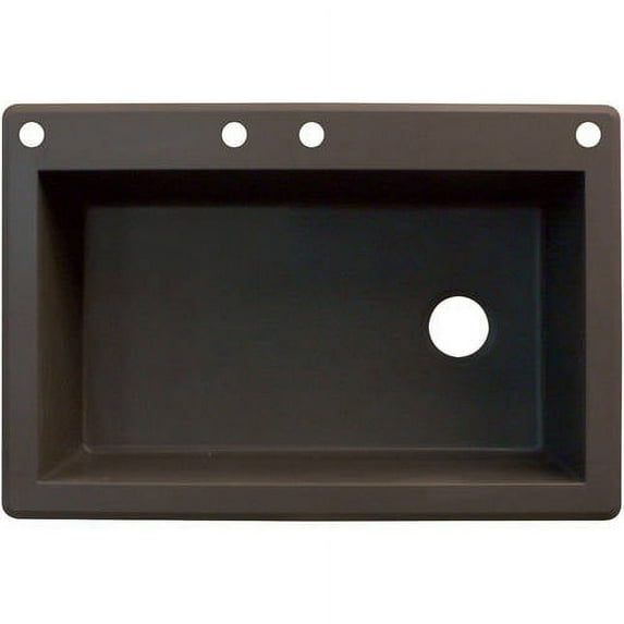 Transolid 33" x 22" Top Mount Radius Granite Kitchen Sink, Available in Various Colors