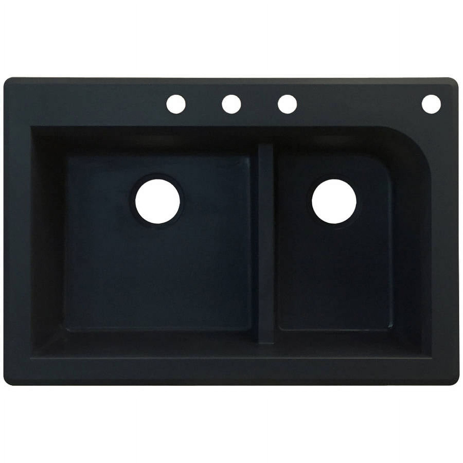 Transolid Radius 33'' L x 22'' W Double Basin Drop-in Kitchen Sink