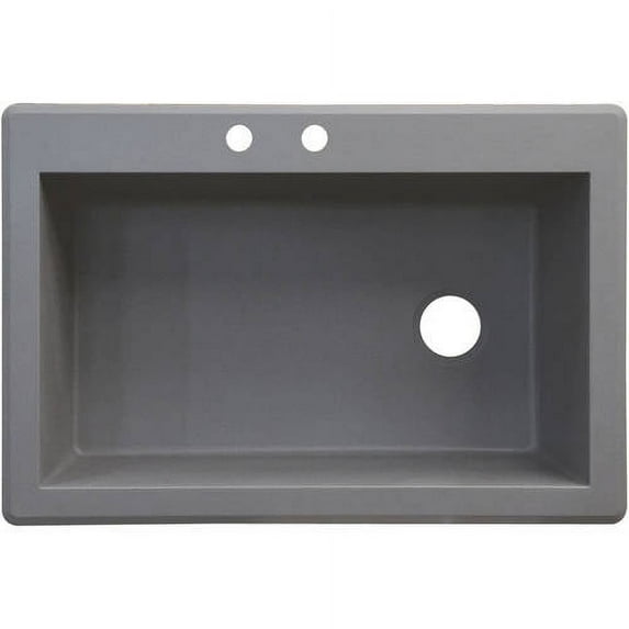 Transolid 33" x 22" Top Mount Radius Granite Kitchen Sink, Available in Various Colors