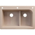thumbnail image 1 of Transolid Radius 33in x 22in silQ Granite Drop-in Double Bowl Kitchen Sink with 3 CAF Faucet Holes, In Cafe Latte, 1 of 4
