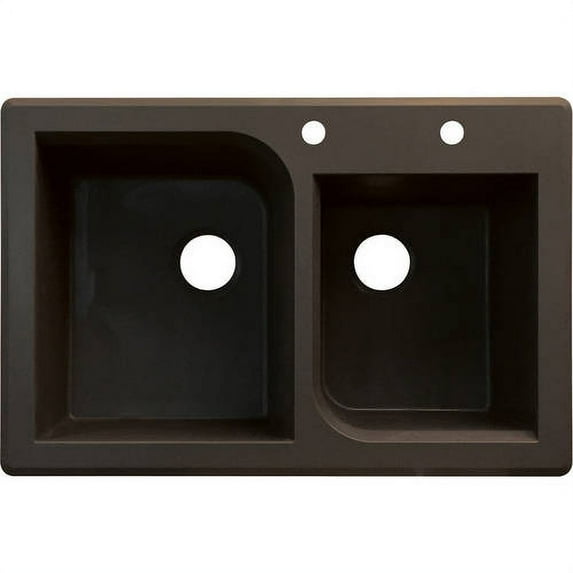 Transolid 33" x 22" Top Mount Radius Granite Kitchen Sink, Available in Various Colors