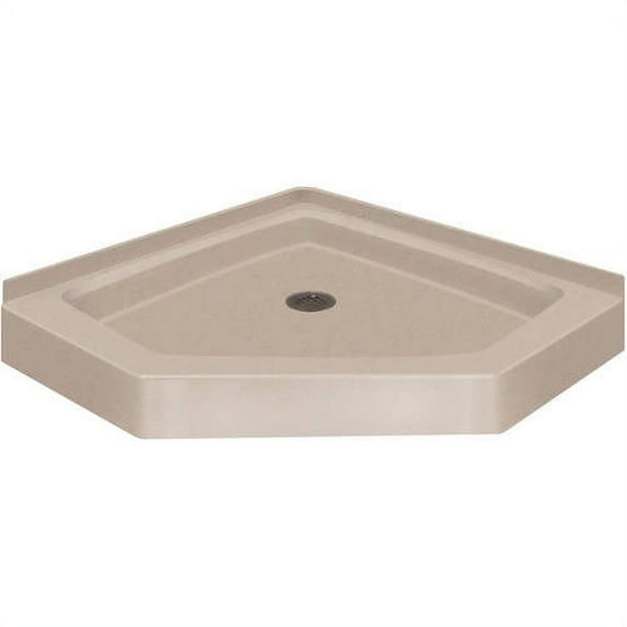 Transolid 36" x 36" Decor Solid Surface Shower Base, Available in Various Colors