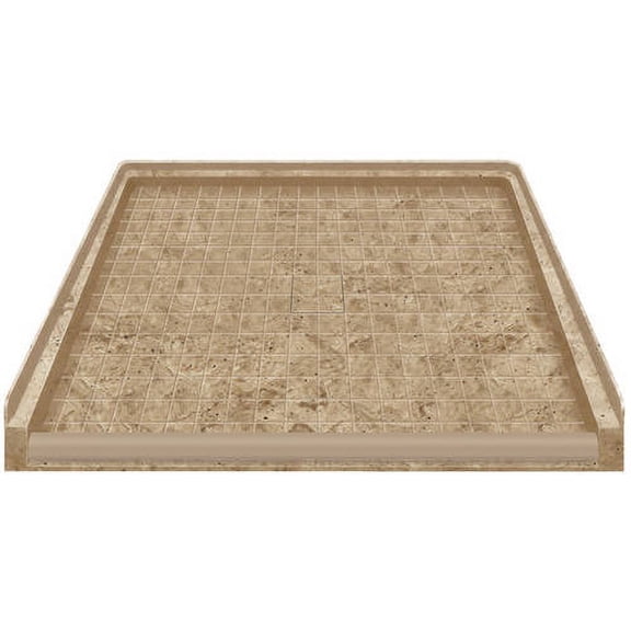 Transolid 39.5" x 37.75" Solid Surface Barrier-Free Shower Base, Available in Various Colors