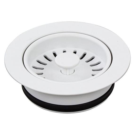 Transolid 4110-01 3.5-in Plastic Disposal Strainer in White