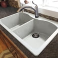 thumbnail image 1 of Transolid Aversa 33'' L x 22'' W Granite Double Equal Drop-in Kitchen Sink, 1 of 5