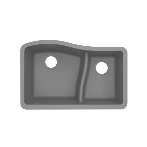 Transolid Aversa SilQ Granite 32-in. Undermount Kitchen Sink within Grey