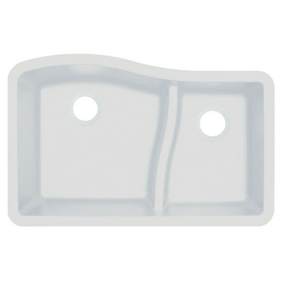 Transolid Aversa SilQ Granite 32-in. Undermount Kitchen Sink within White