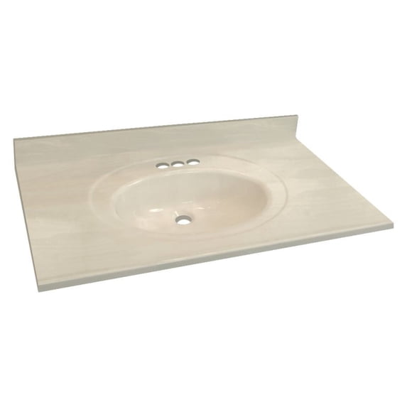 Transolid Bone White 31-inch Single Bathroom Vanity Top