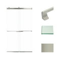 thumbnail image 1 of Transolid Brp488008c-J 80" High X 48" Wide Bypass Frameless Shower Door - Brushed, 1 of 7