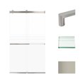 thumbnail image 1 of Transolid BRP488008F-R-BS 80" High X 48" Wide Bypass Frameless Shower Door - Brushed, 1 of 7