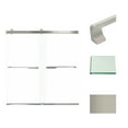 thumbnail image 1 of Transolid Brp606208c-J 62" High X 60" Wide Bypass Frameless Shower Door - Brushed, 1 of 7