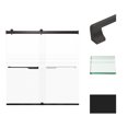 thumbnail image 1 of Transolid BRP606208F-J-MB 62" High X 60" Wide Bypass Frameless Shower Door - Black, 1 of 7